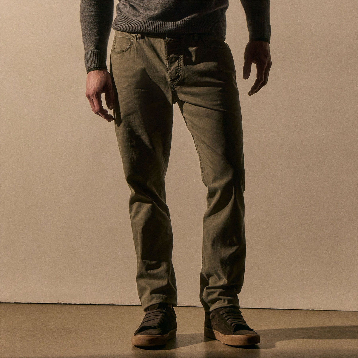 Brushed Twill 5 Pocket Pant in Birch Pigment | James Perse Los Angeles