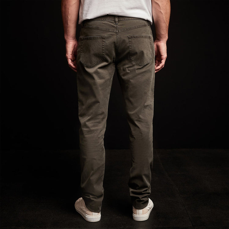 Brushed Twill 5 Pocket Pant in Dark Olive Pigment | James Perse Los Angeles