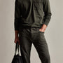 Brushed Twill 5 Pocket Pant in Dark Olive Pigment | James Perse Los Angeles