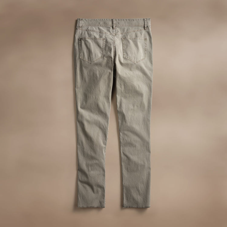 Brushed Twill 5 Pocket Pant in Light Tan Pigment | James Perse Los Angeles FLAT