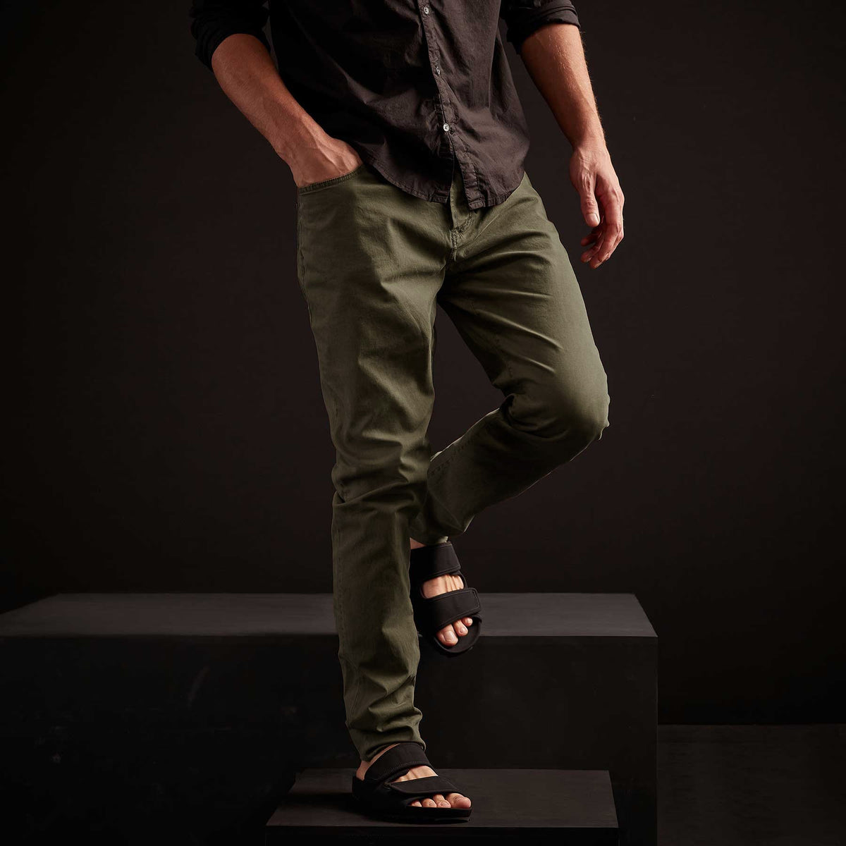 Brushed Twill 5 Pocket Pant - Old Whiskey Pigment | James Perse Los Angeles