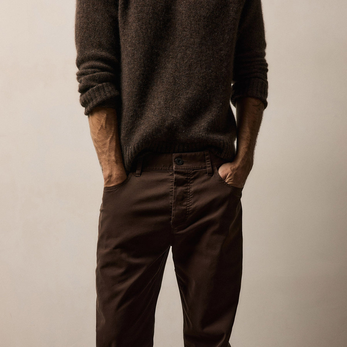 Brushed Twill 5 Pocket Pant in Porcupine | James Perse Los Angeles