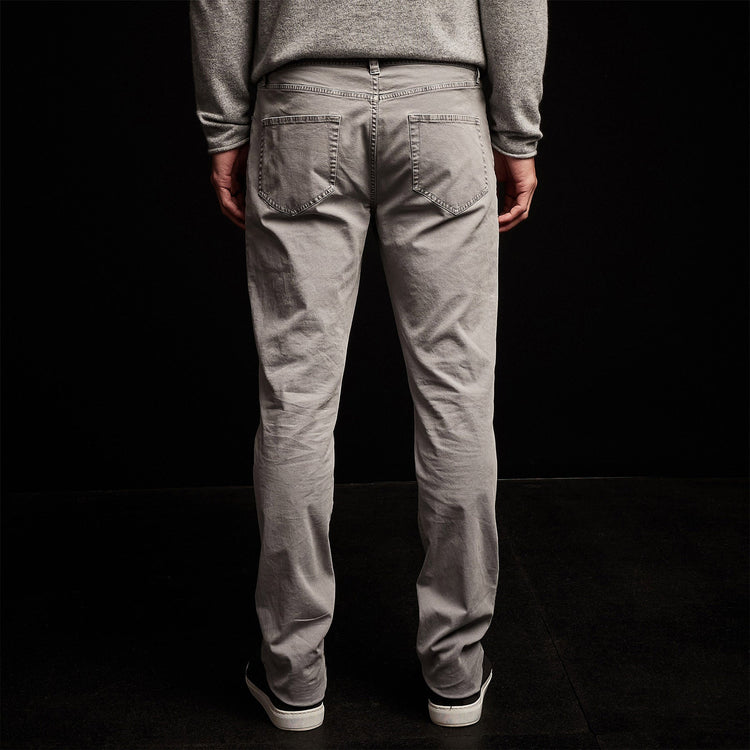 Brushed Twill 5 Pocket Pant in Silver Grey Pigment | James Perse Los Angeles