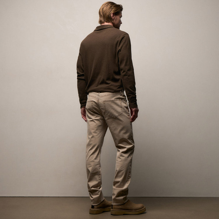 Brushed Twill 5 Pocket Pant in Stone Pigment | James Perse Los Angeles