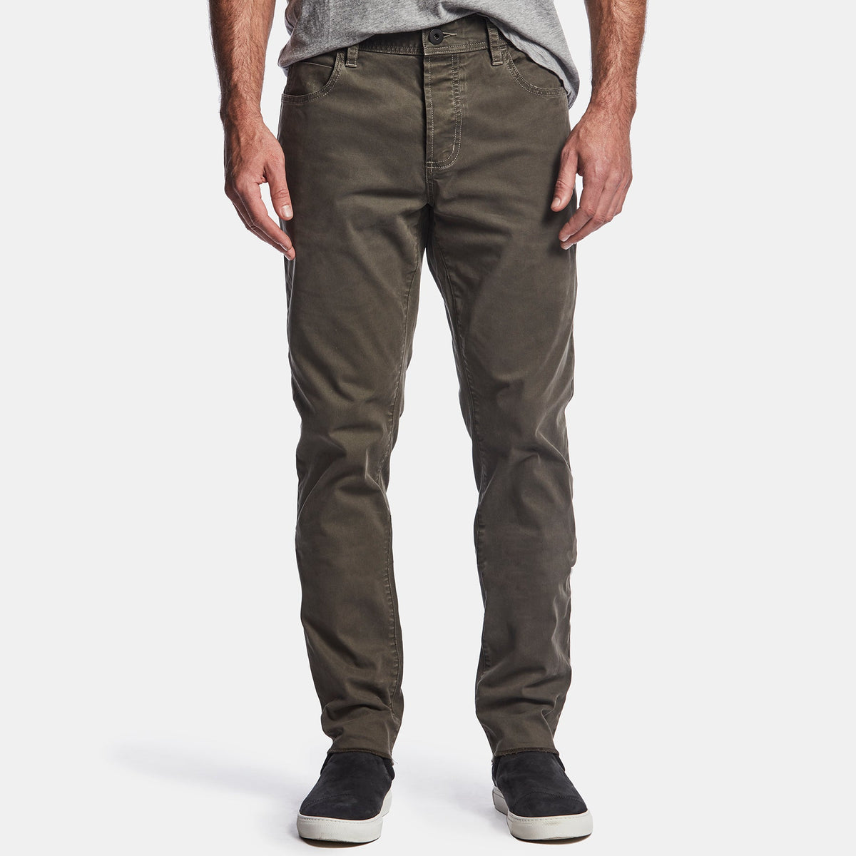 Brushed Twill 5 Pocket Pant In Tent Pigment | James Perse Los Angeles