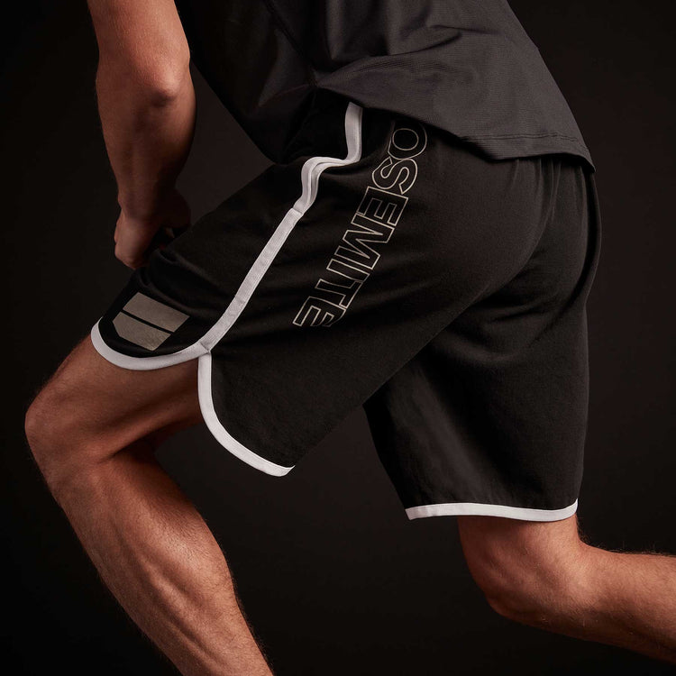 Y/OSEMITE Jersey Basketball Short in Black/White | James Perse Los Angeles