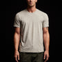 Y/OSEMITE Short Sleeve Crew Neck in Heather Grey/Rugby | James Perse Los Angeles