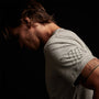 Y/OSEMITE Short Sleeve Crew Neck in Heather Grey/Rugby | James Perse Los Angeles