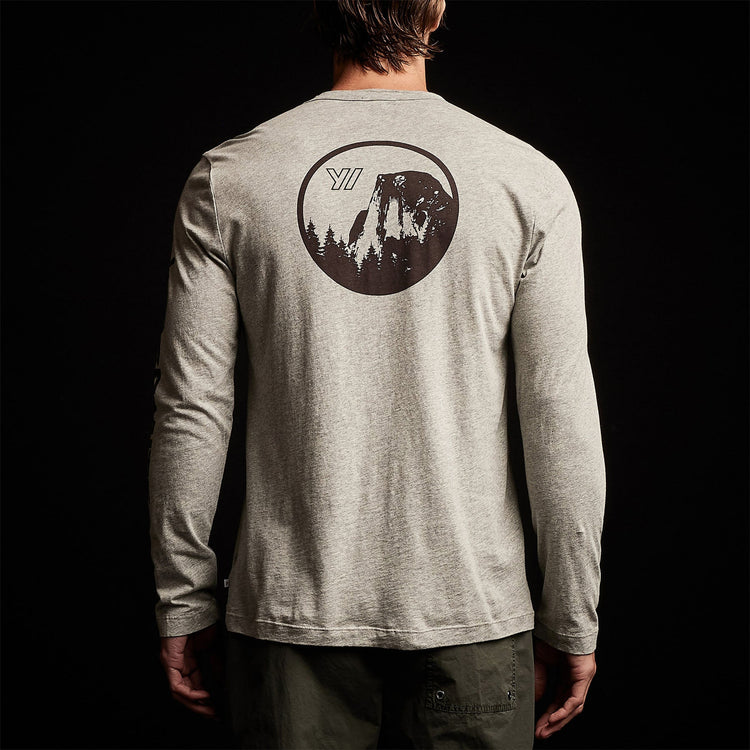 Y/OSEMITE Long Sleeve Crew Neck in Heather Grey | James Perse Los Angeles