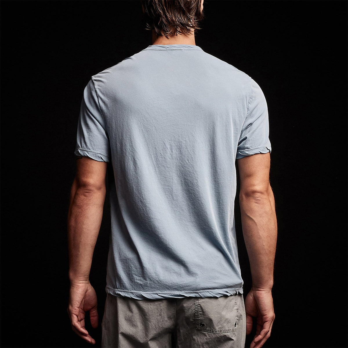 Jersey Short Sleeve Pocket Crew in Bluestone Pigment | James Perse Los Angeles