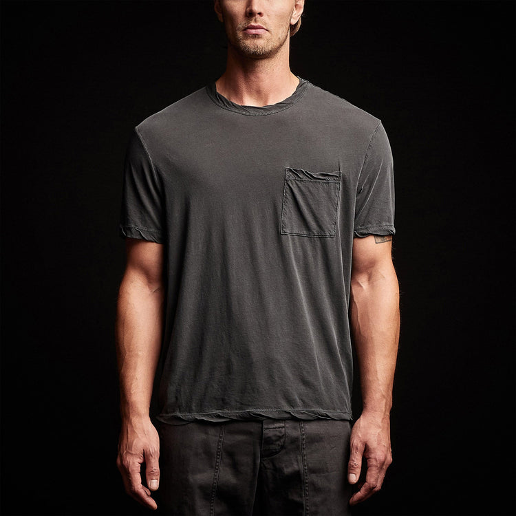 Jersey Short Sleeve Pocket Crew in Magma Pigment | James Perse Los Angeles
