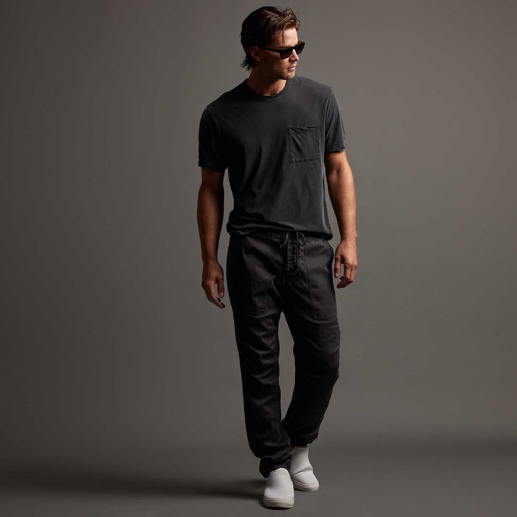Jersey Short Sleeve Pocket Crew in Magma Pigment | James Perse Los Angeles
