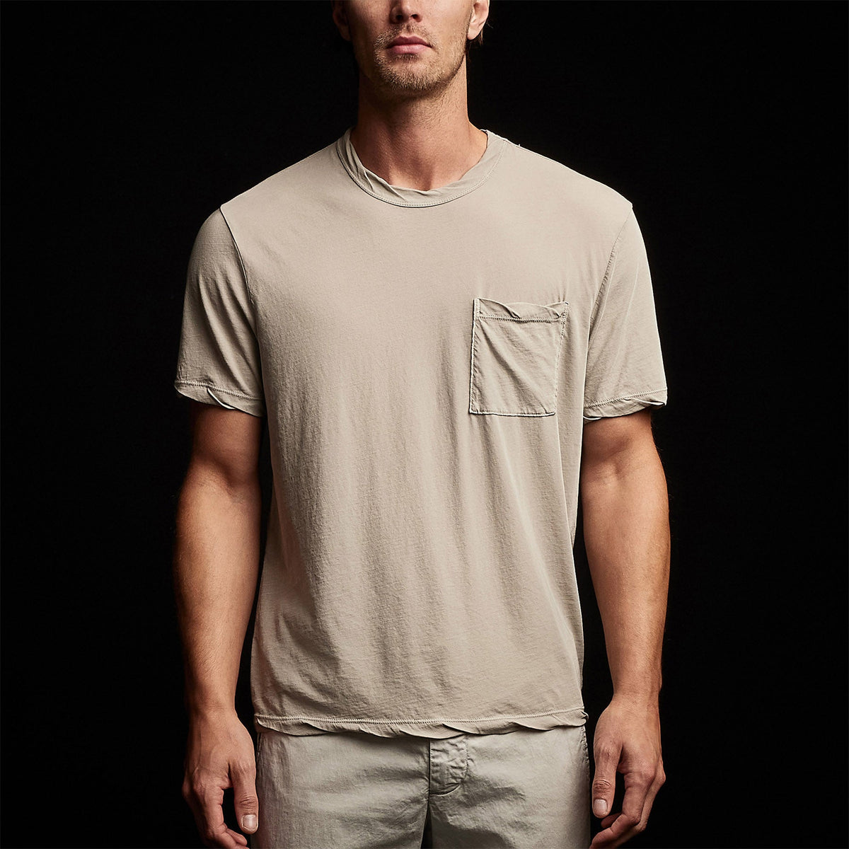 Jersey Short Sleeve Pocket Crew in Mineral Pigment | James Perse Los Angeles