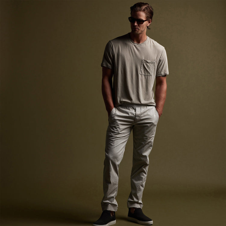Jersey Short Sleeve Pocket Crew in Mineral Pigment | James Perse Los Angeles