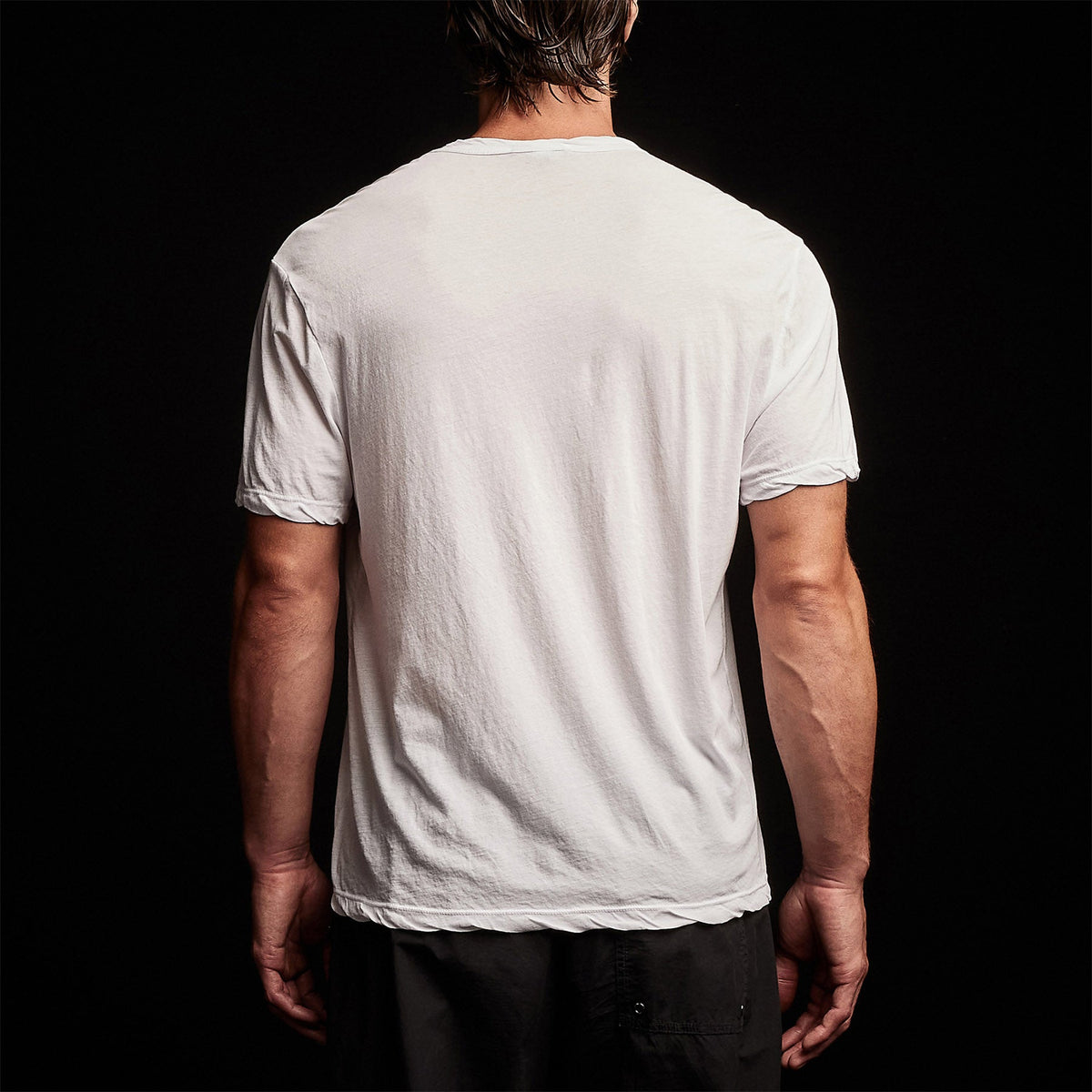 Jersey Short Sleeve Pocket Crew in White | James Perse Los Angeles