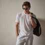 Jersey Short Sleeve Pocket Crew in White | James Perse Los Angeles