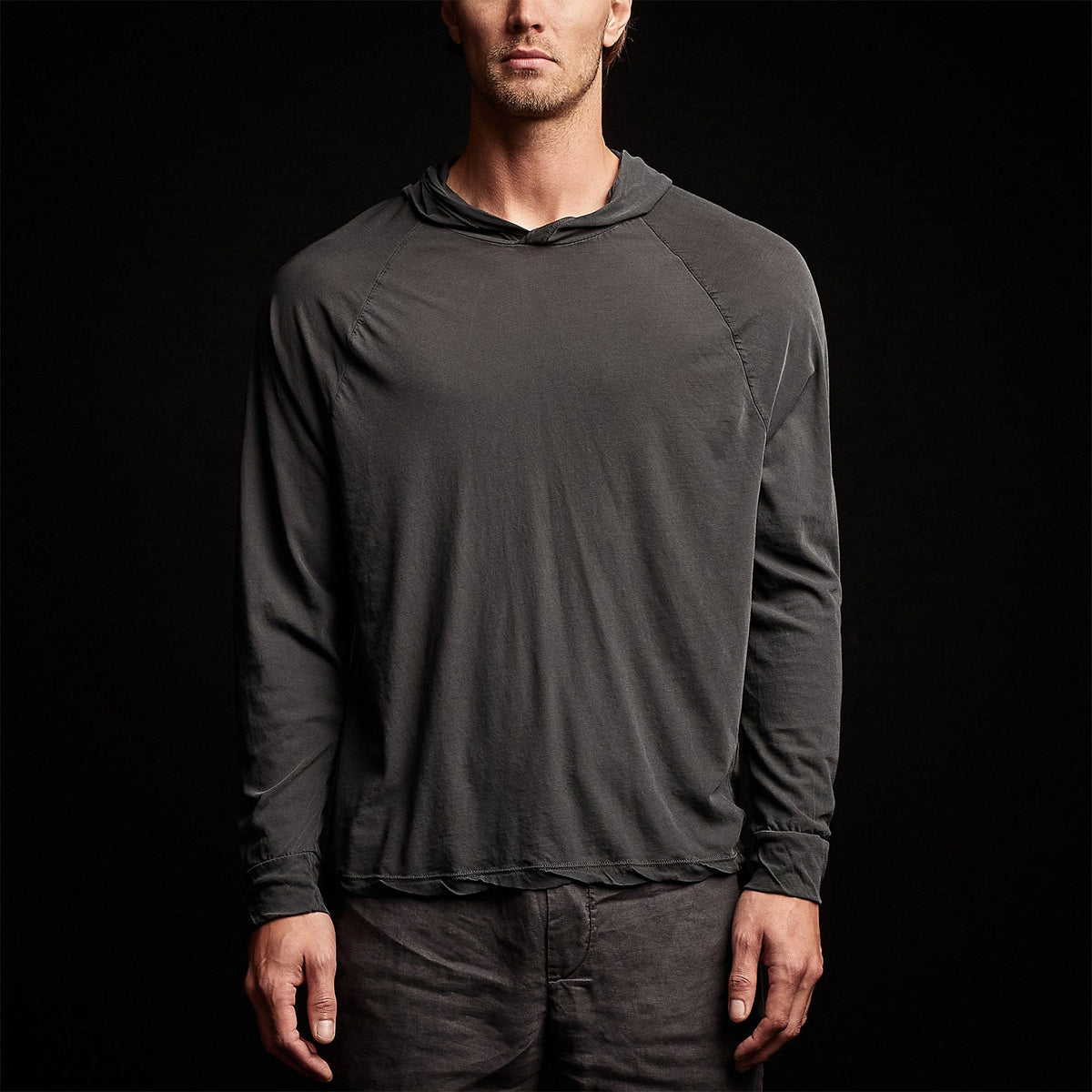 High Gauge Jersey Hoodie in Magma Pigment | James Perse Los Angeles