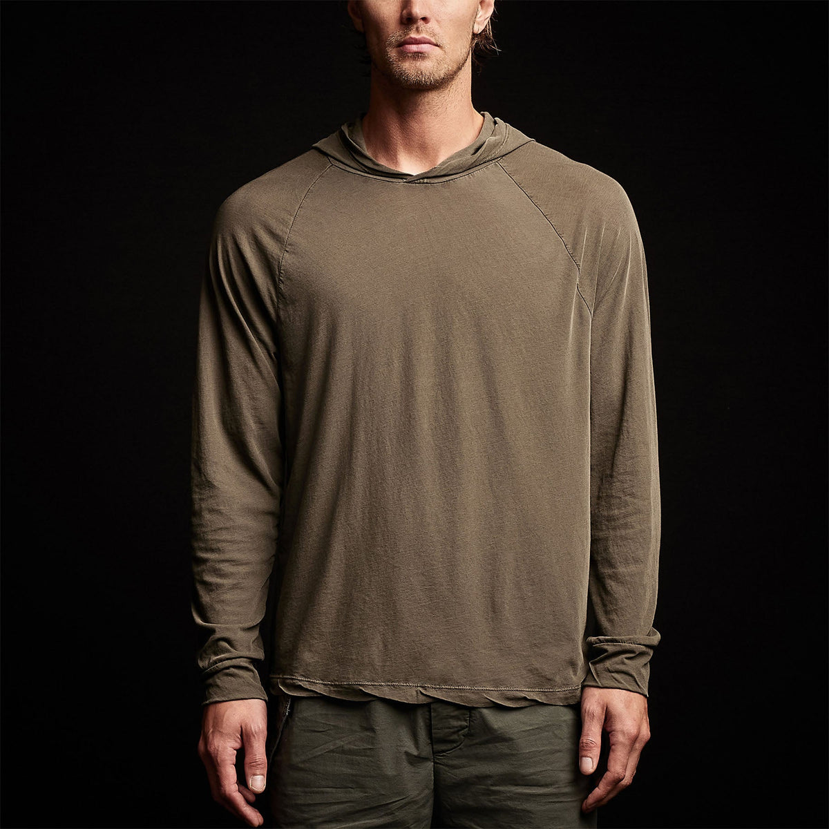 High Gauge Jersey Hoodie in Platoon Pigment | James Perse Los Angeles