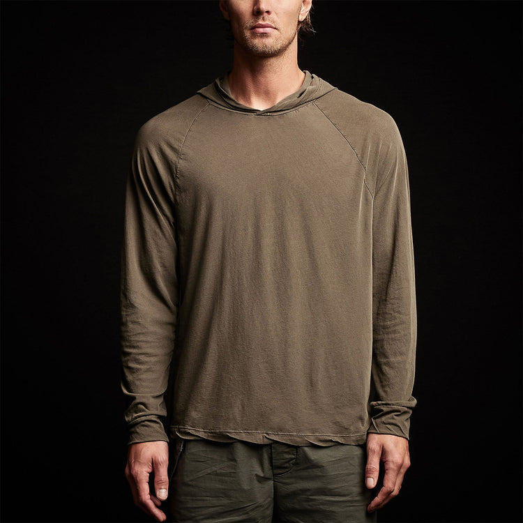 High Gauge Jersey Hoodie in Platoon Pigment | James Perse Los Angeles