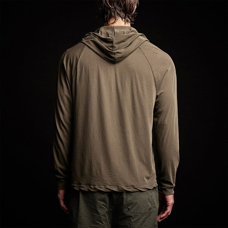 High Gauge Jersey Hoodie in Platoon Pigment | James Perse Los Angeles