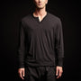 High Gauge Jersey Henley in Black | James Perse Los Angeles