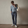 High Gauge Jersey Henley in Bluestone Pigment | James Perse Los Angeles