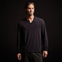 High Gauge Jersey Henley in French Navy | James Perse Los Angeles