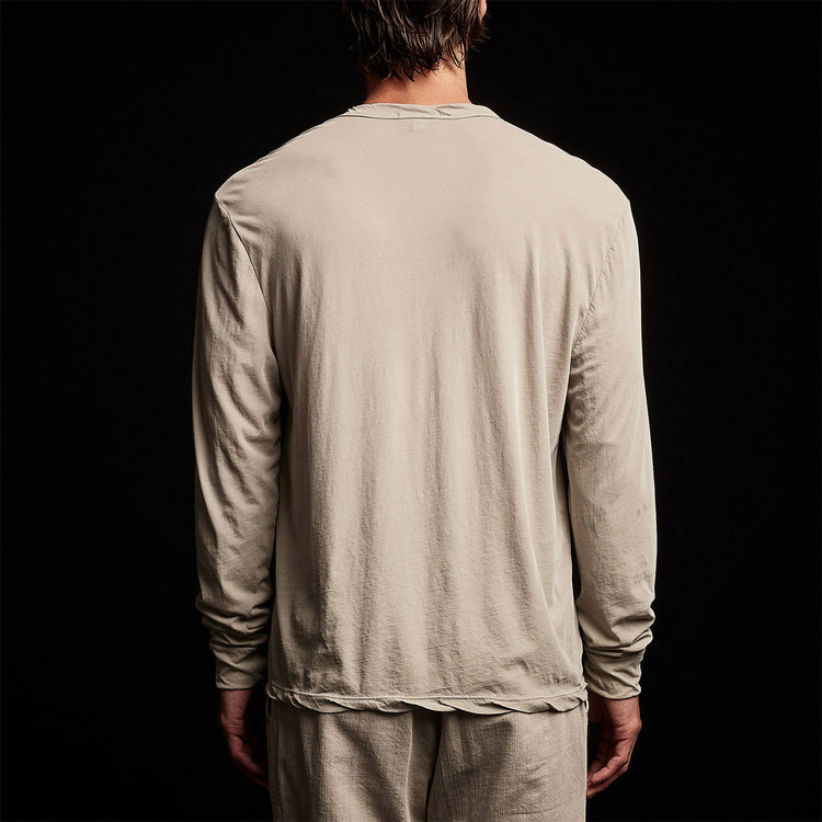 High Gauge Jersey Henley in Mineral Pigment | James Perse Los Angeles