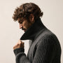 Zip Front Sweater in Anthracite/Black | James Perse Los Angeles