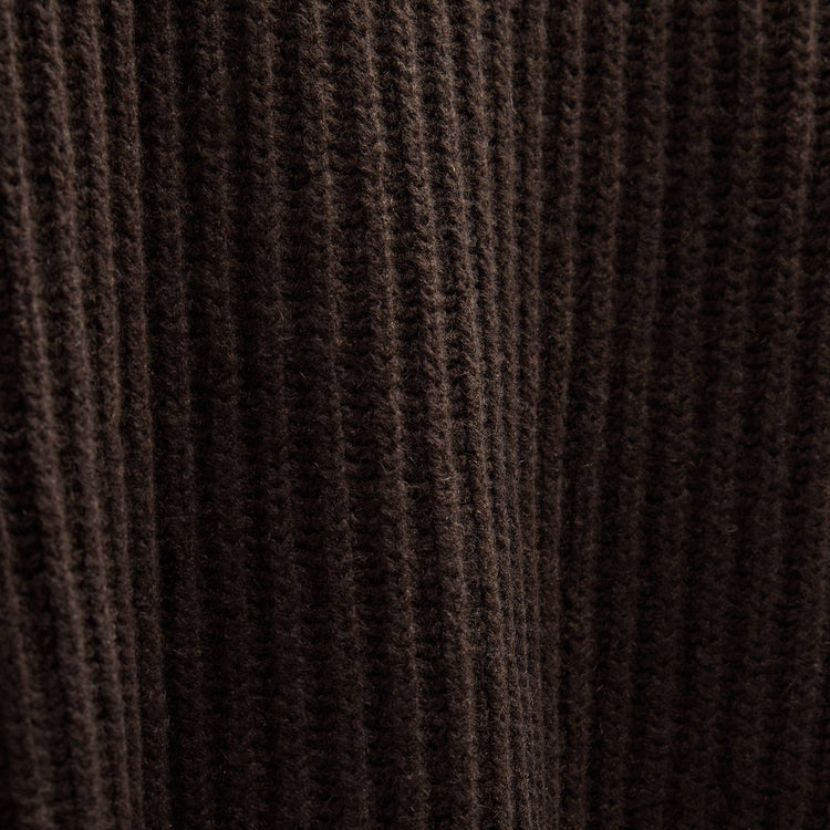 Zip Front Sweater in Kona/Black | James Perse Los Angeles FLAT