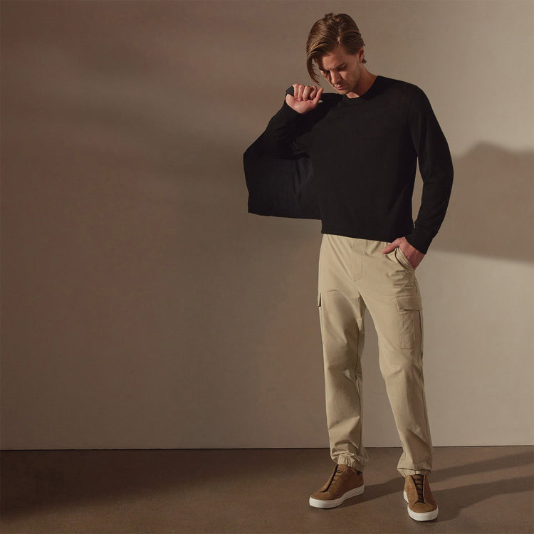 Performance Cotton Cargo Pant in Sand | James Perse Los Angeles