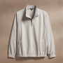 Cotton Half Zip Shell in Concrete | James Perse Los Angeles
