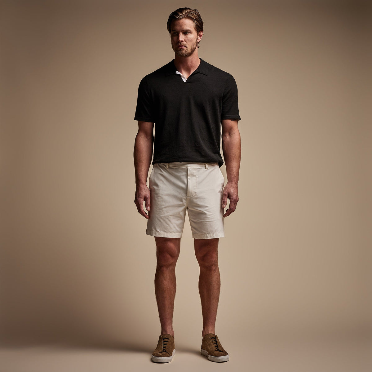 Performance Short in Off White | James Perse Los Angeles