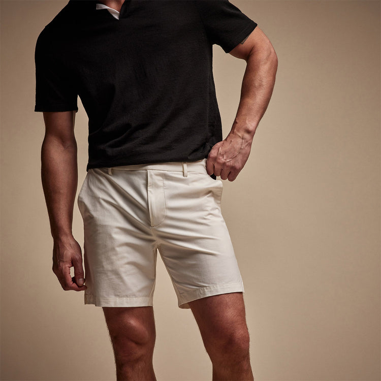 Performance Short in Off White | James Perse Los Angeles