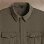 Performance Poplin Shirt in Army Green | James Perse Los Angeles