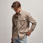 Garment Washed Shirt in Stone | James Perse Los Angeles