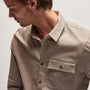 Garment Washed Shirt in Stone | James Perse Los Angeles