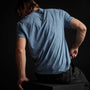 High Twist Recycled Jersey Pocket Tee in Heather Blue | James Perse Los Angeles