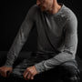 High Twist Recycled Jersey Raglan In Heather Grey | James Perse Los Angeles