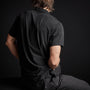 High Twist Recycled Jersey Short Sleeve Polo in Black | James Perse Los Angeles