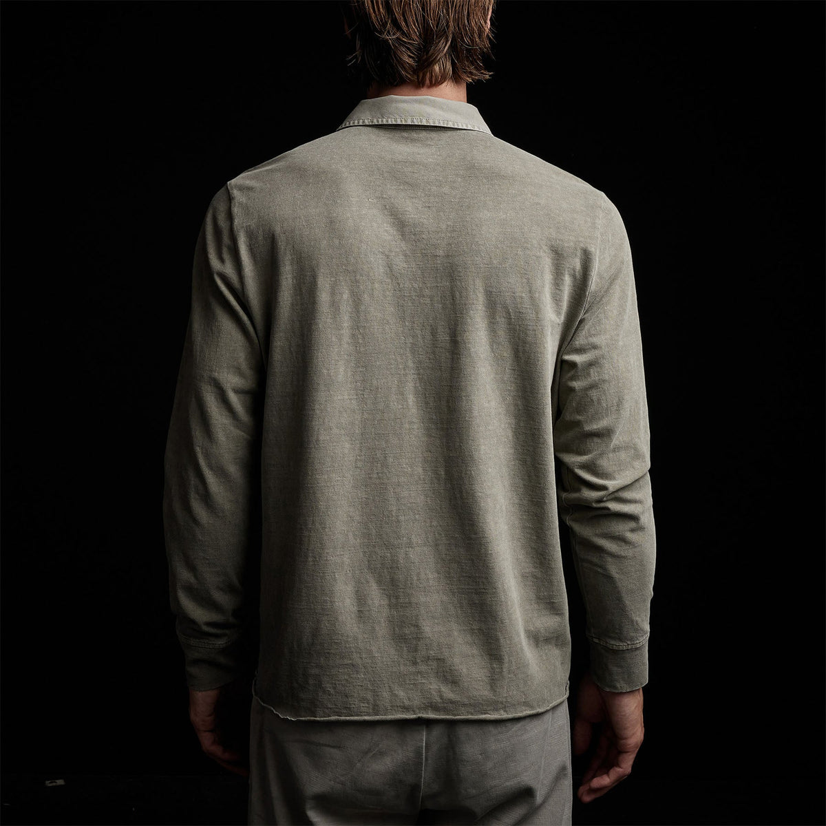 High Twist Jersey Rugby Polo in Concrete Pigment | James Perse Los Angeles