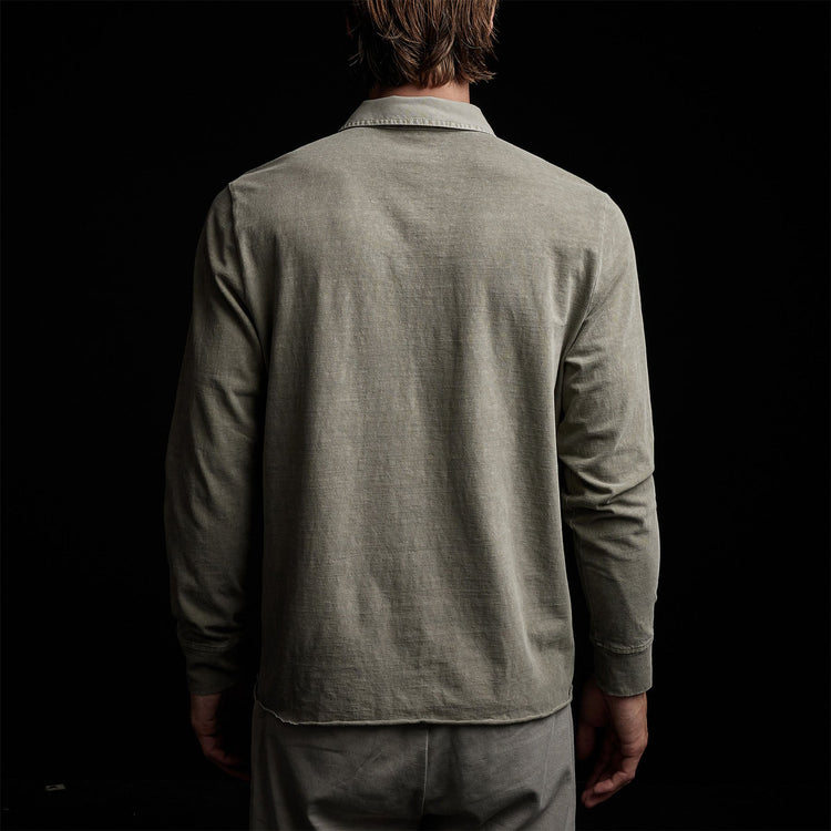 High Twist Jersey Rugby Polo in Concrete Pigment | James Perse Los Angeles