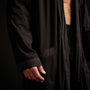 Sueded Jersey Robe - Black | James Perse Los Angeles