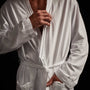 Sueded Jersey Robe - White | James Perse Los Angeles