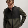 Wool Jersey Mixed Media Jacket in Dark Olive/Black | James Perse Los Angeles