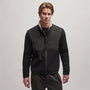 Wool Jersey Mixed Media Jacket in Black | James Perse Los Angeles