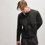 Wool Jersey Mixed Media Jacket in Black | James Perse Los Angeles