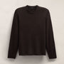 Italian Spun Cashmere Crewneck in Kona/Black | James Perse Los Angeles FLAT