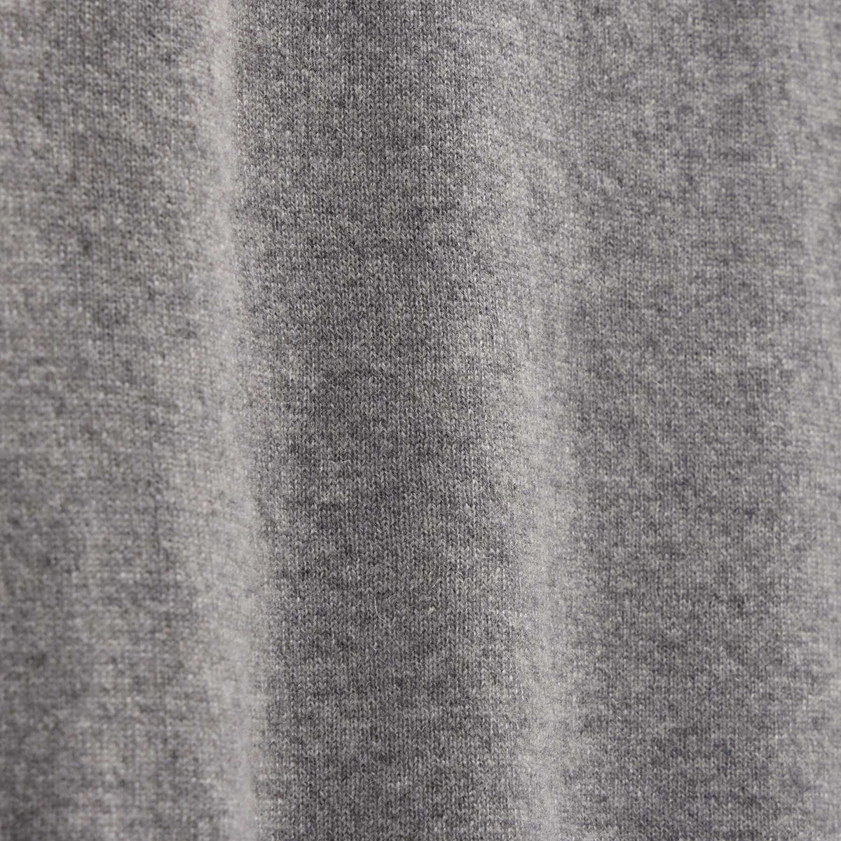 Contrast Trim Cashmere Crew in Heather Grey/Pearl Heather Gry | James Perse Los Angeles FLAT