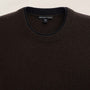 Contrast Trim Cashmere Crew in Kona/Black | James Perse Los Angeles FLAT